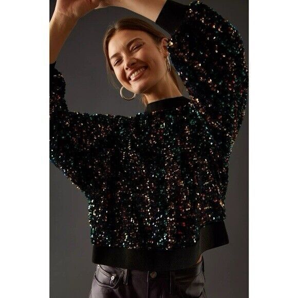 Anthropologie Tops - NWT Anthropologie Stella Nova Sequin Top Size 2